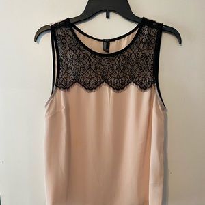 Blush lace tank
